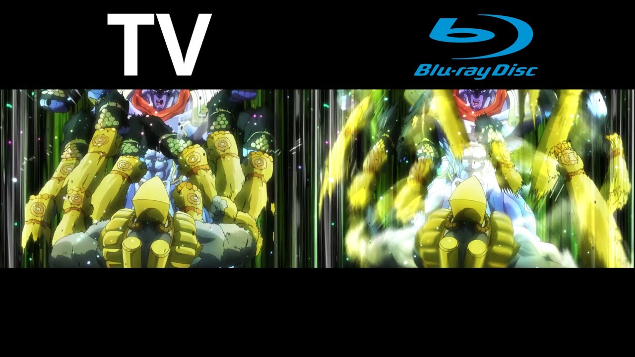 JoJo Part 3 Episode 46 TV vs Blu ray - YouTube