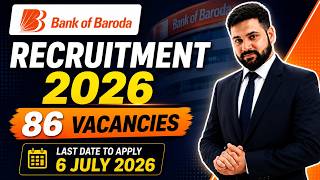Bank of Baroda Credit Analyst & Relationship Manager Recruitment 2026 | 86 Vacancies