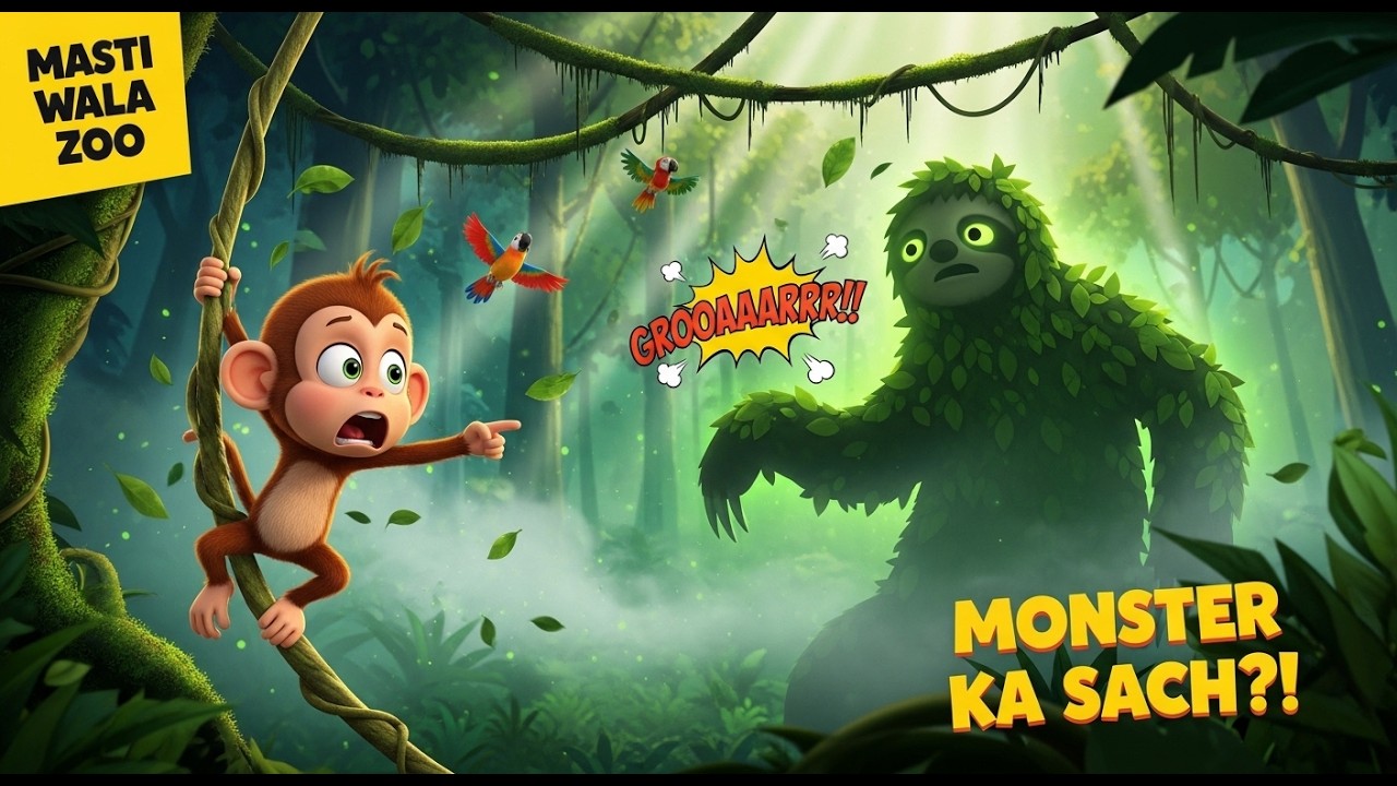 जंगल मॉन्स्टर का सच?! 😱 | मिलो मंकी की डरावनी कहानी | मस्ती वाला ज़ू