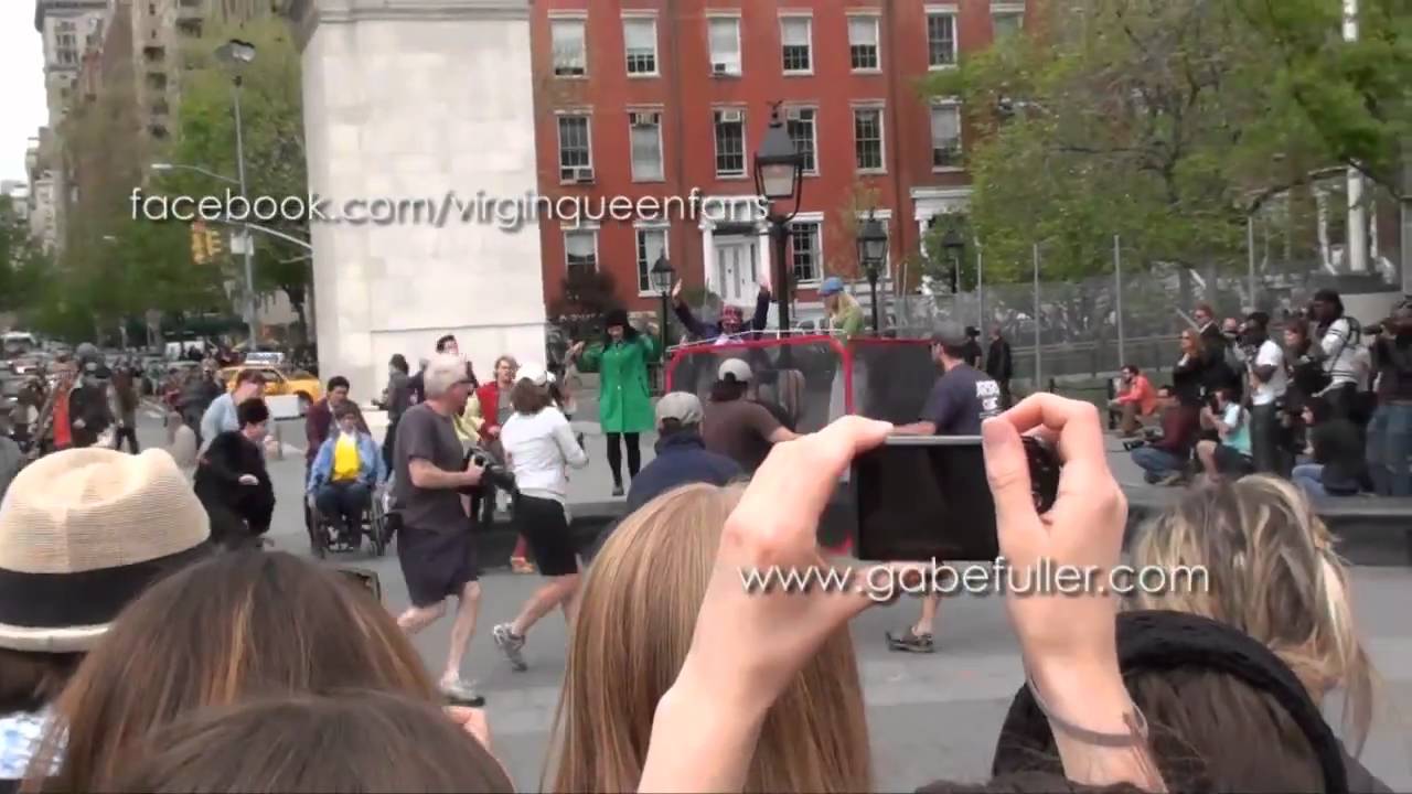 Glee NYC Filming in Washington Square Park!!!!! Madonna!