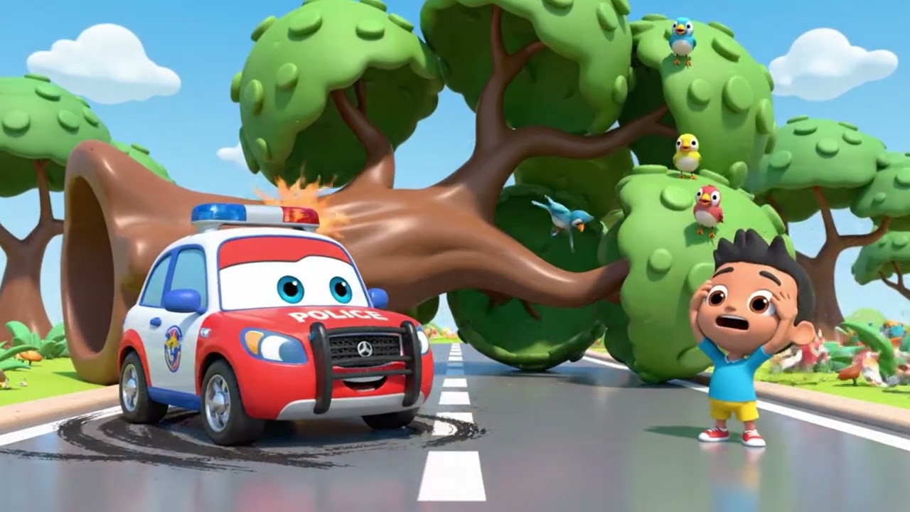 Police Car Song for Toddlers | The Wheels on the Police Car