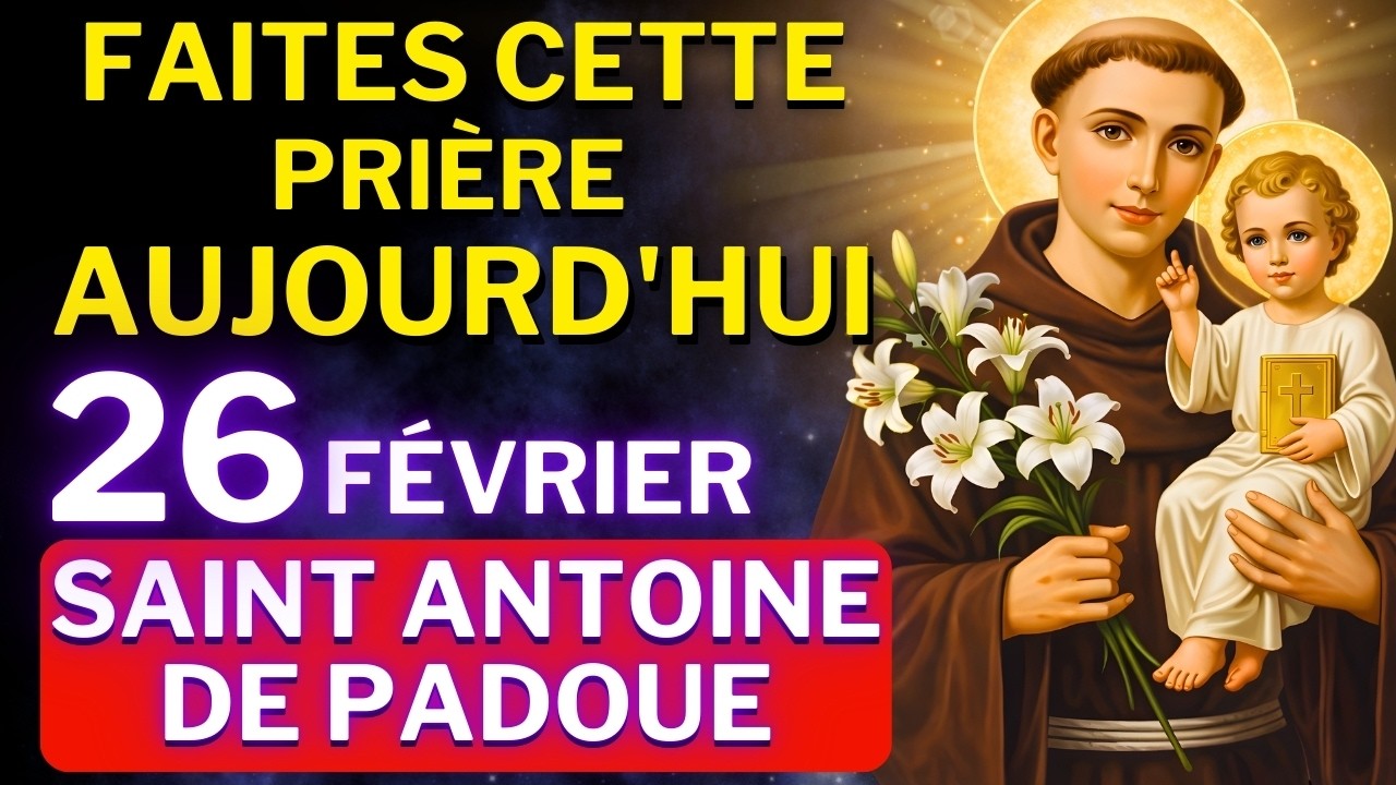 SAINT ANTOINE OUVRE LES CHEMINS - PRIERÈ POUR DÉBLOQUER TOUTE SITUATION AUJOURD'HUI