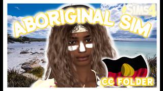 Australian Aboriginal Inspired Sim | Sims 4 CAS + CC Folder & Sim Download