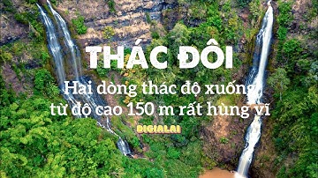 Thác Đôi ở xã Trang và ruộng bậc thang Đăk Tơ Pê