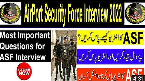 ASF Interview Most Important 5 Questions | ASI And Corporal Interview 2022 | Asf interview 2022