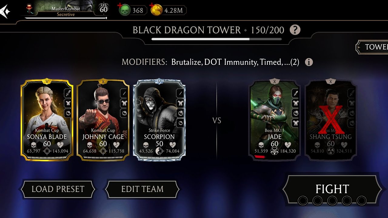 Black Dragon Tower 150 Bosses Fights + Rewards 🔥 Mortal Kombat Mobile Gameplay