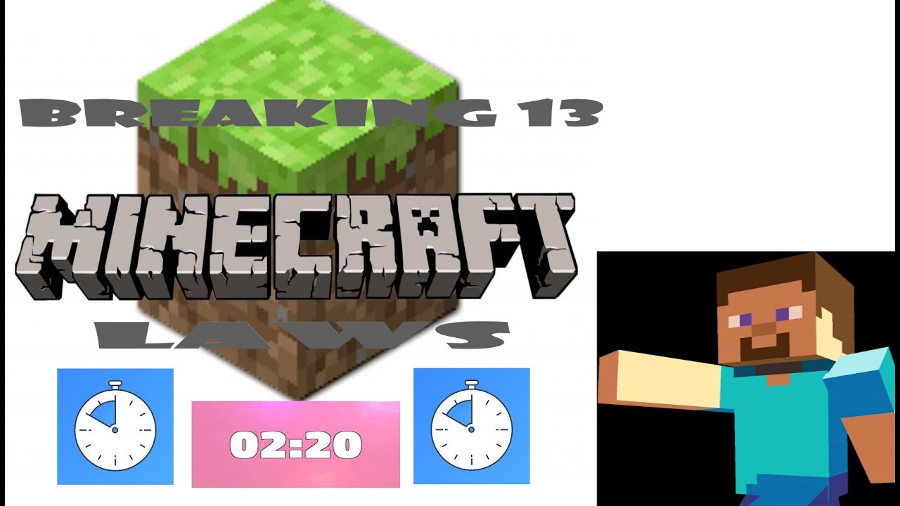 Breaking 13 Minecraft Laws In 2 minutes & 20 seconds (Compilation ...