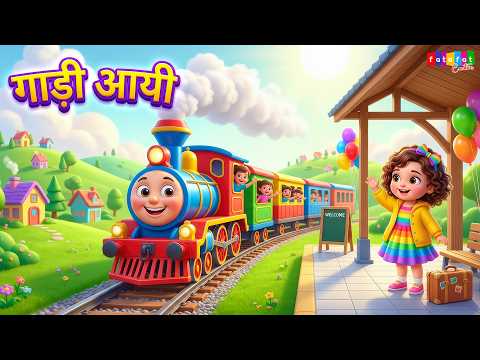 Gadi Aayi Gadi Aayi Chuk Chuk-गाड़ी आयी छुक छुक | Hindi Rhymes & Cartoons | Kids Video | #kidssongs