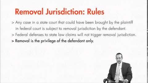 Module 3.5: Removal Jurisdiction