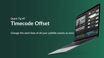 Quick Tip #7 - Timecode Offset