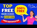 Top free online courses for everyone with free certificates  scholarships corner