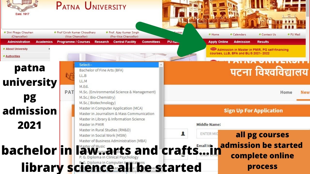 Patna University PG admission 2021 update🔥 how to apply online in Pg courses  Patna University 2021