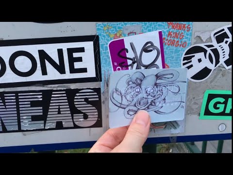 street art of the day sticker tagging debut youtube