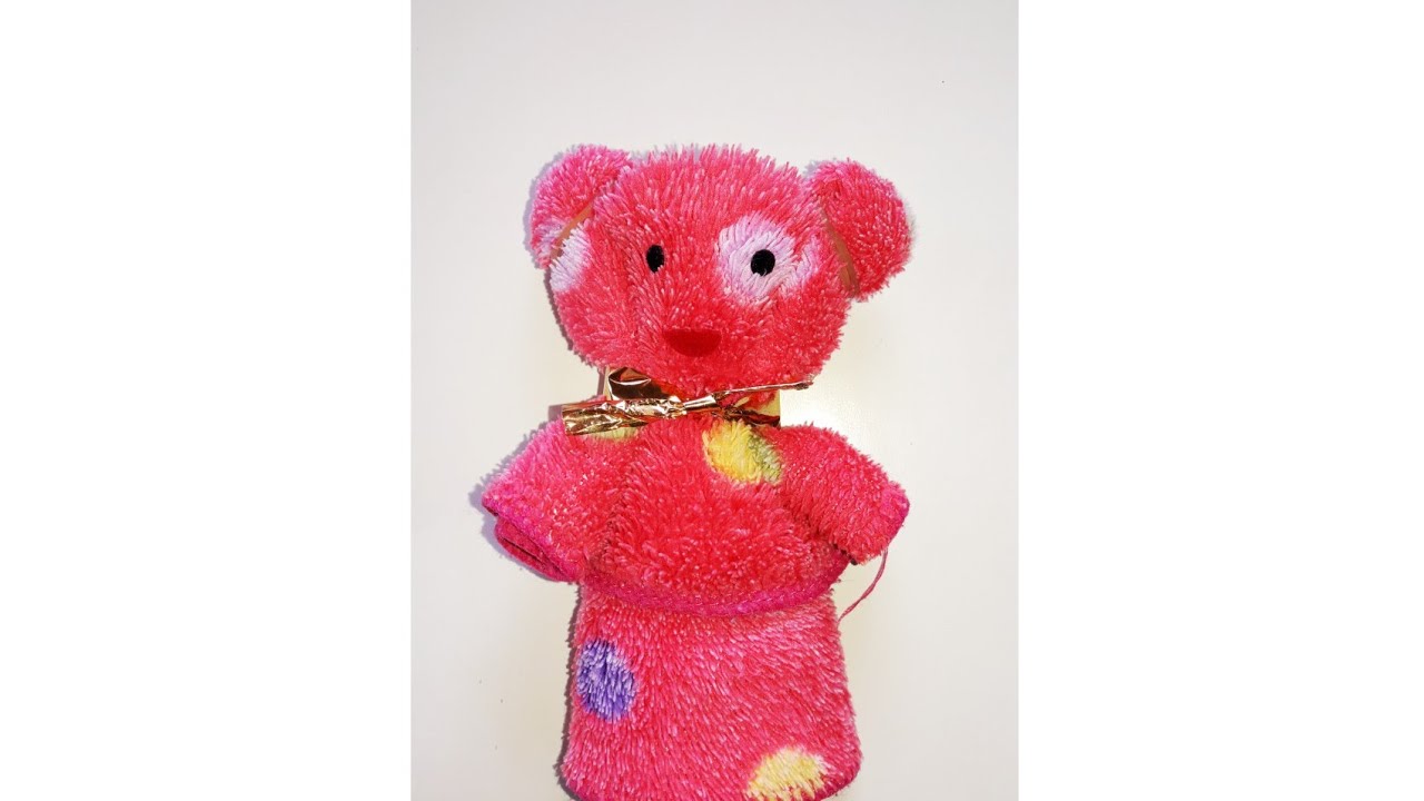 HAND TOWEL TEDDY BEAR AND BUNNYDIY2MIN CRAFTS FROM HANKY YouTube