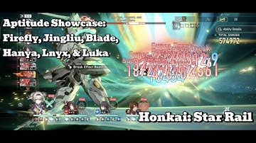 [Honkai: Star Rail Aptitude Showcase] Firefly, Jingliu, Blade, Hanya, Lnyx, & Luka
