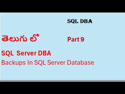 Backups In SQL Server Database PART 9 - YouTube
