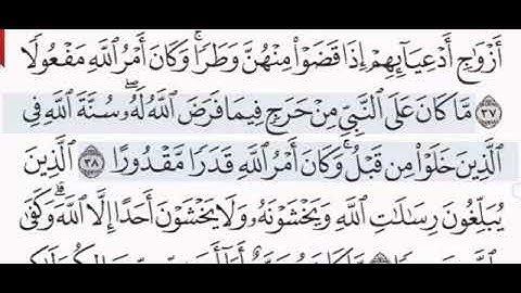 سورة الأحزاب الشيخ علي الحذيفي صفحة ٤٢٣