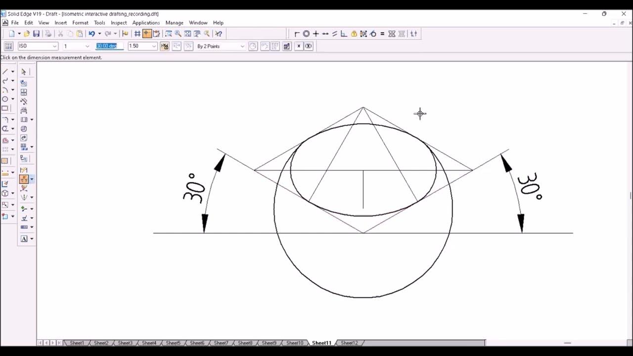 Isometric projections using solid edge v19 interactive drafting (video02) YouTube