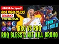 RRQ VS RRQ, RRQ Bless 2 Hit Kill Bruno Build [ Top Global Bruno ] 24434.Accepted! - Mobile Legends