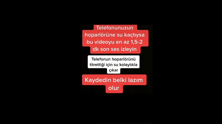 Telefonunuzun hoparlörüne su kaçarsa Bu sesi kullanarak suyu çıkarabilirsiniz :)