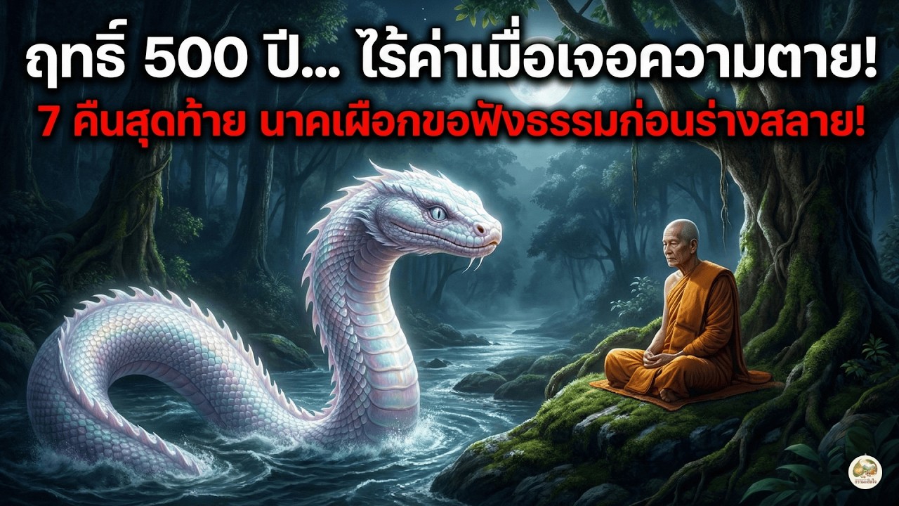 ขนลุก! นาคเผือก 500 ปี โผล่กราบหลวงปู่กลางดึก ขอฟังธรรม 7 คืนก่อนร่างสลาย!