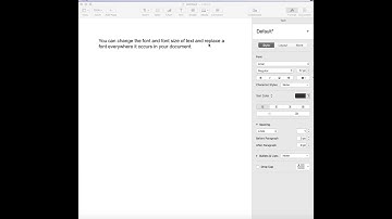 Pages on Mac Change Font and Font size