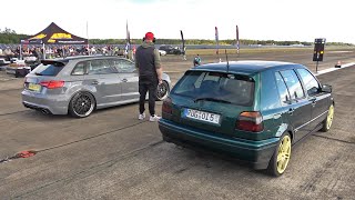 650HP Audi RS3 Sportback vs 550HP Volkswagen Golf 3 VR6 Turbo