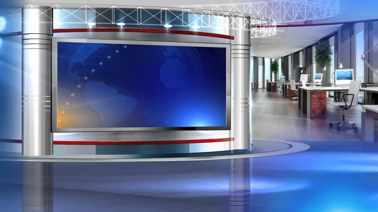 Free Virtual Set Vizrt News Studio Blue Hd Youtube