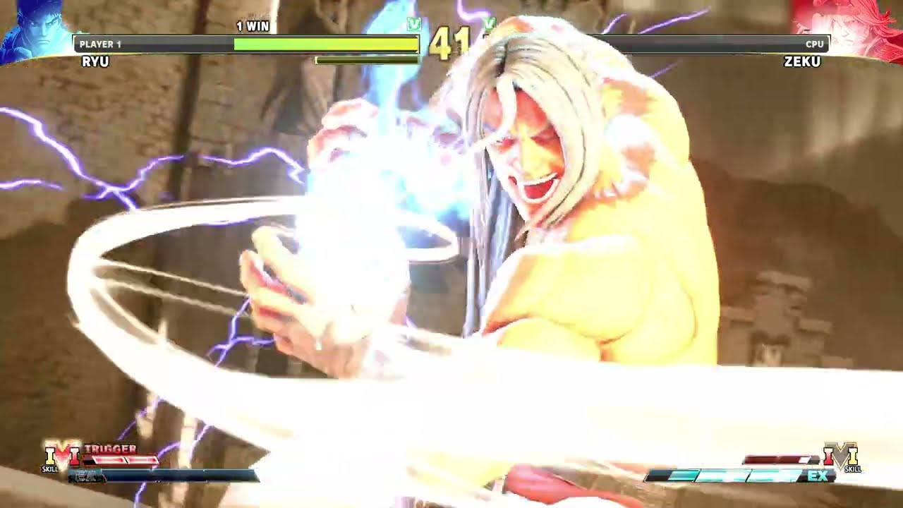 Ryu vs Zeku versus fight l gameplay 4k60fps l Street Fighter v