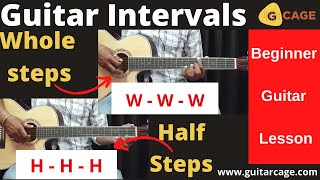 Whole Steps and Half Steps theory| guitar intervals lesson