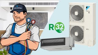 Ductless Mini Split Installation Using R32 Refrigerant Daikin Atmosphera 12k BTU Heat Pump