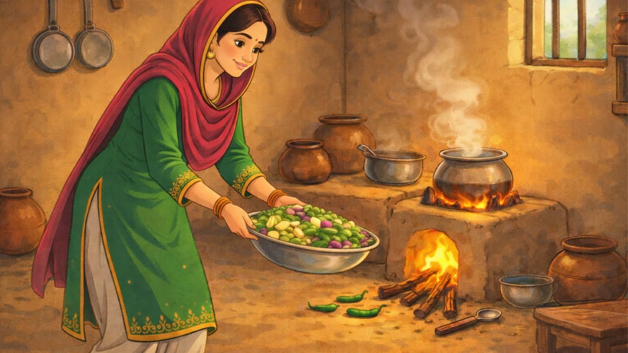 Ghibli-Style Morning to Night Village Life | Peaceful Desi Daily Routine