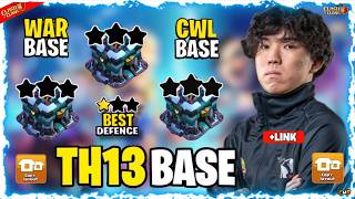 BEST TH13 WAR BASE + RANK BATTLE BASE WITH COPY LINKS ||BEST TH13 FARM AND CWL BASE ANTI- EVERYTHING