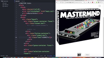 HTML CSS JavaScript jQuery Project based Tutorial - Mastermind board Game, Part 2