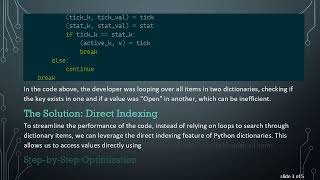Famous Efficiently Break Out of Loops in Python: Optimizing Dictionary Lookups Profile