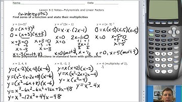 A2 6-2 Notes--Polynomials and Linear Factors