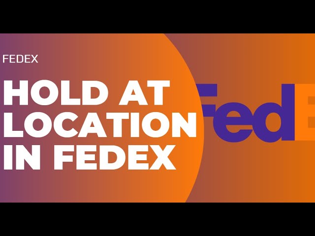 How to Hold at Location on FedEx !! Hold FedEx Package at Location