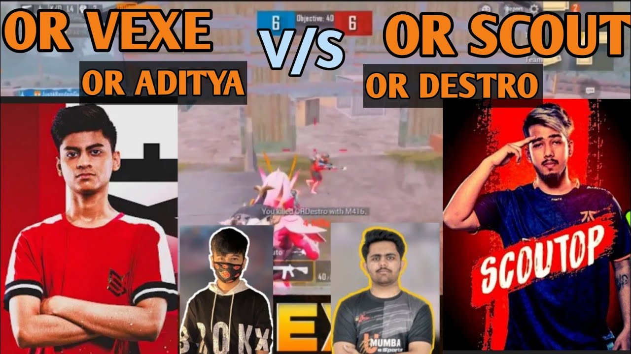 OR VEXE , OR ADITYA V/S OR SCOUT ,OR DESTRO TDM MATCH BATTLEGROUND MOBILE INDIA