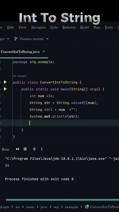 Convert Int To String In Java #shorts #java #youtubeshorts #shortsfeed ...
