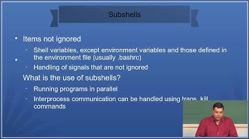 Lecture 41   Introduction to Trap & Shell Subshell by NPTEL IIT MADRAS