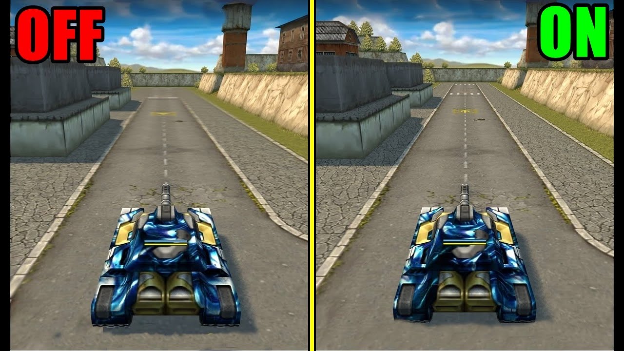 TANKI ONLINE - ANISOTROPIC FILTERING (ON / OFF) 