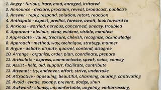 π Words and Their Synonyms Boost Your Vocabulary & Writing Skills