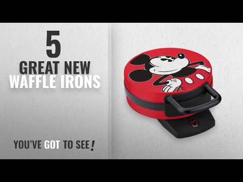 Top 10 Disney Waffle Irons [2018]: Disney DCM-12 Mickey Mouse Waffle Maker, Red