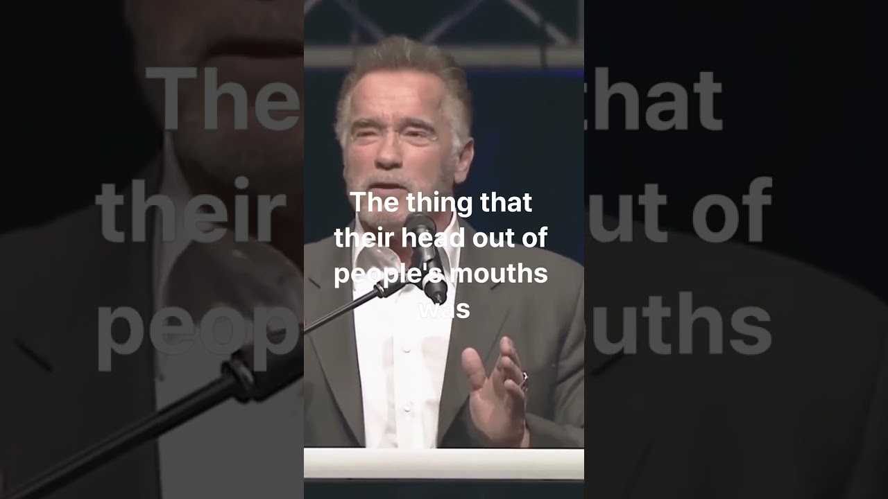 Arnold Schwarzenegger's Powerful Motivational Speech - Don't listen to the naysayers