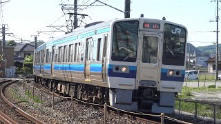 【4K】JR伯備線　普通列車213系電車　ｵｶC-09編成