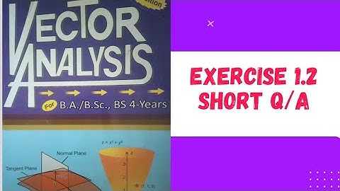 Exercise 1.2(Vector Analysis)