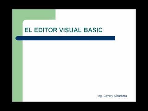 Editor Visual Basic - YouTube
