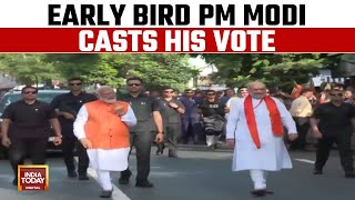 PM Casts His Vote And Set An Example As Low Voting Turnout Was Seen In First Two Phase