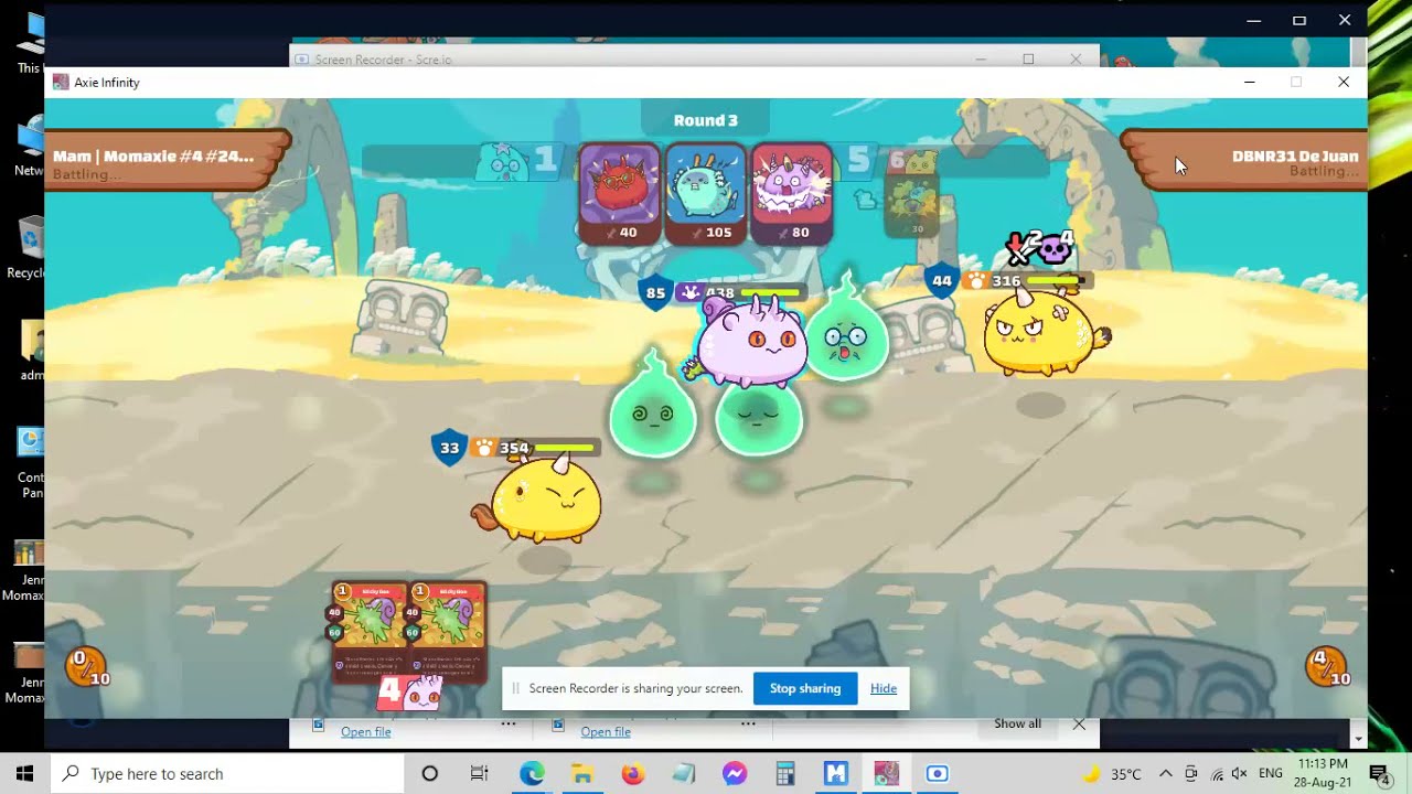 AXIE: Terror Chomp Defeated by a Burning Beast