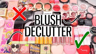 HUGE BLUSH COLLECTION DECLUTTER 2021 😱 THIS WAS HARD!